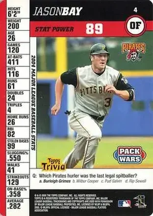 2005 Topps Pack Wars #4 - Jason Bay - Pittsburgh Pirates