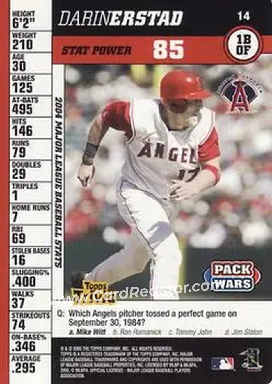 2005 Topps Pack Wars #14 - Darin Erstad - Los Angeles Angels - Front