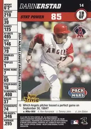 2005 Topps Pack Wars #14 - Darin Erstad - Los Angeles Angels