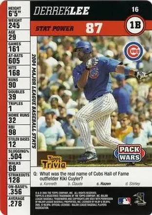 2005 Topps Pack Wars #16 - Derrek Lee - Chicago Cubs