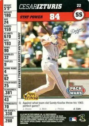 2005 Topps Pack Wars #22 - Cesar Izturis - Los Angeles Dodgers