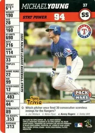 2005 Topps Pack Wars #37 - Michael Young - Texas Rangers