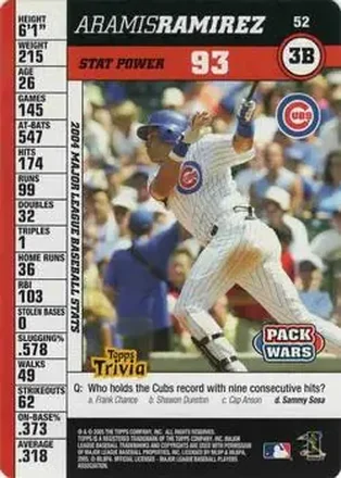 2005 Topps Pack Wars #52 - Aramis Ramirez - Chicago Cubs