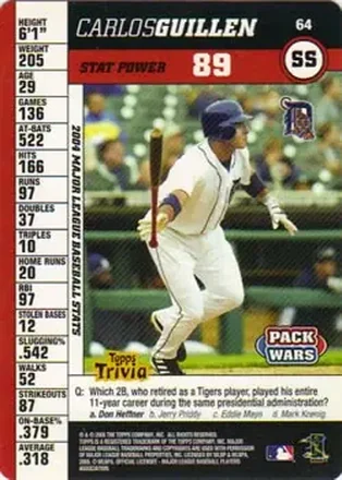 2005 Topps Pack Wars #64 - Carlos Guillen - Detroit Tigers