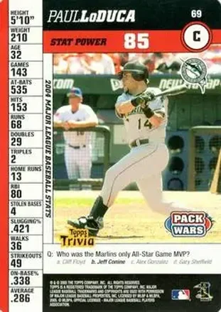 2005 Topps Pack Wars #69 - Paul Lo Duca - Florida Marlins
