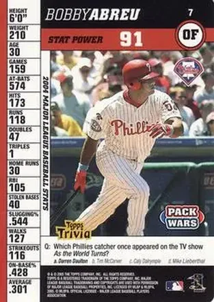 2005 Topps Pack Wars #7 - Bob Abreu - Philadelphia Phillies