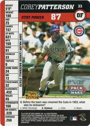 2005 Topps Pack Wars feature card