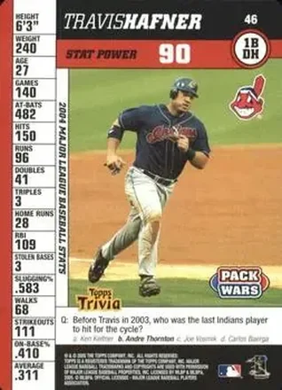 2005 Topps Pack Wars #46 - Travis Hafner - Cleveland Indians