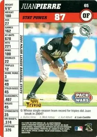 2005 Topps Pack Wars #65 - Juan Pierre - Florida Marlins