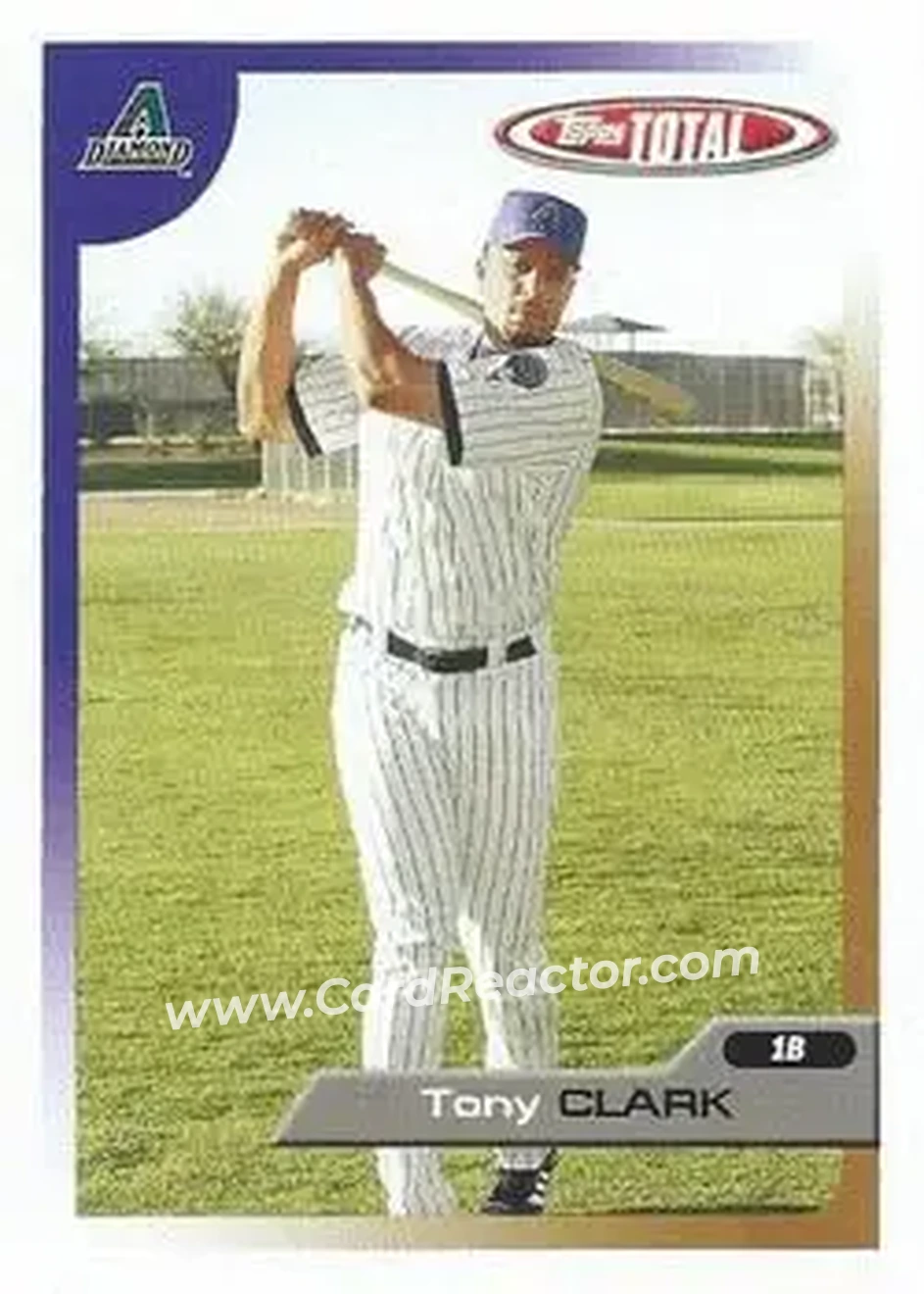 2005 Topps Total #2 - Tony Clark - Arizona Diamondbacks - Front