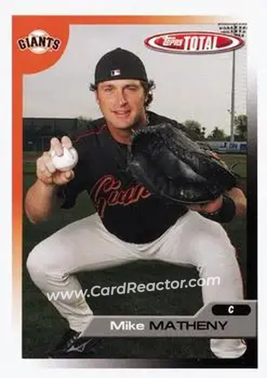 2005 Topps Total #13 - Mike Matheny - San Francisco Giants - Front