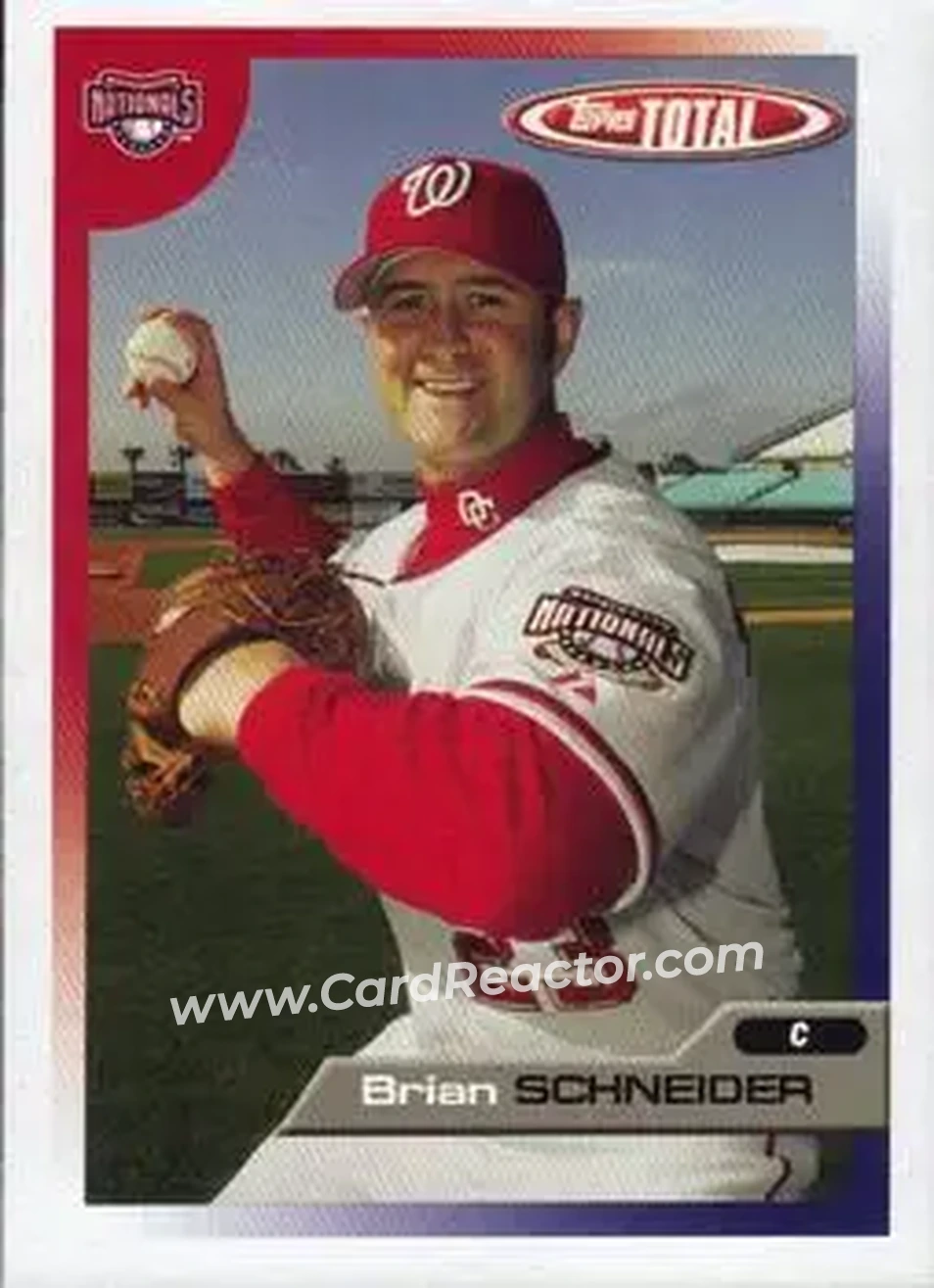 2005 Topps Total #17 - Brian Schneider - Washington Nationals - Front