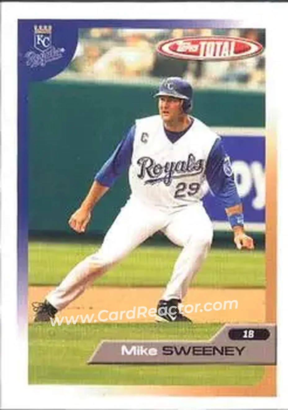 2005 Topps Total #20 - Mike Sweeney - Kansas City Royals - Front