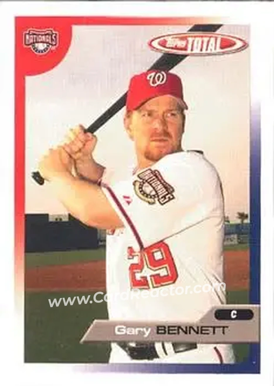 2005 Topps Total #27 - Gary Bennett - Washington Nationals - Front
