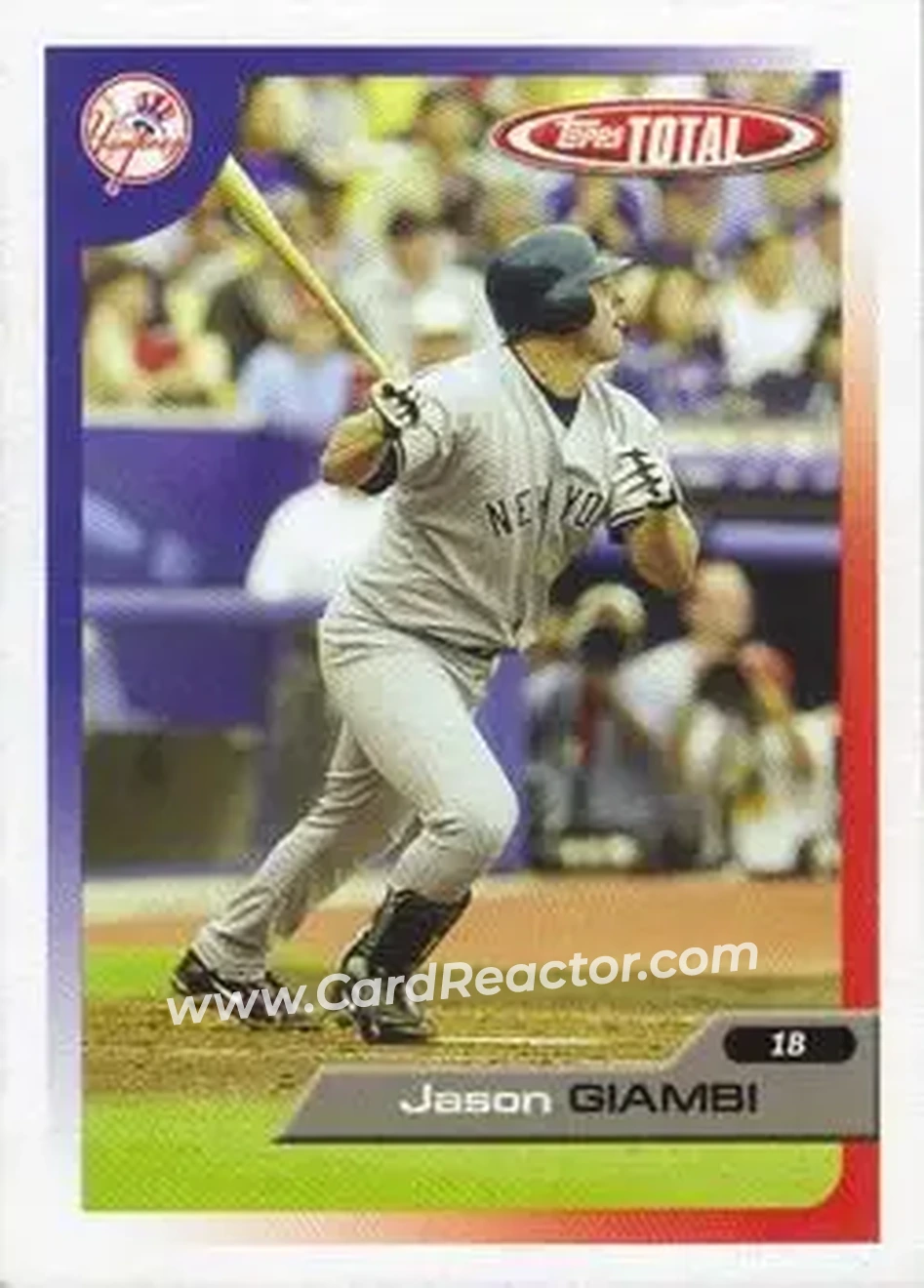 2005 Topps Total #30 - Jason Giambi - New York Yankees - Front 2005 Topps Total #30 - Jason Giambi - New York Yankees - Front