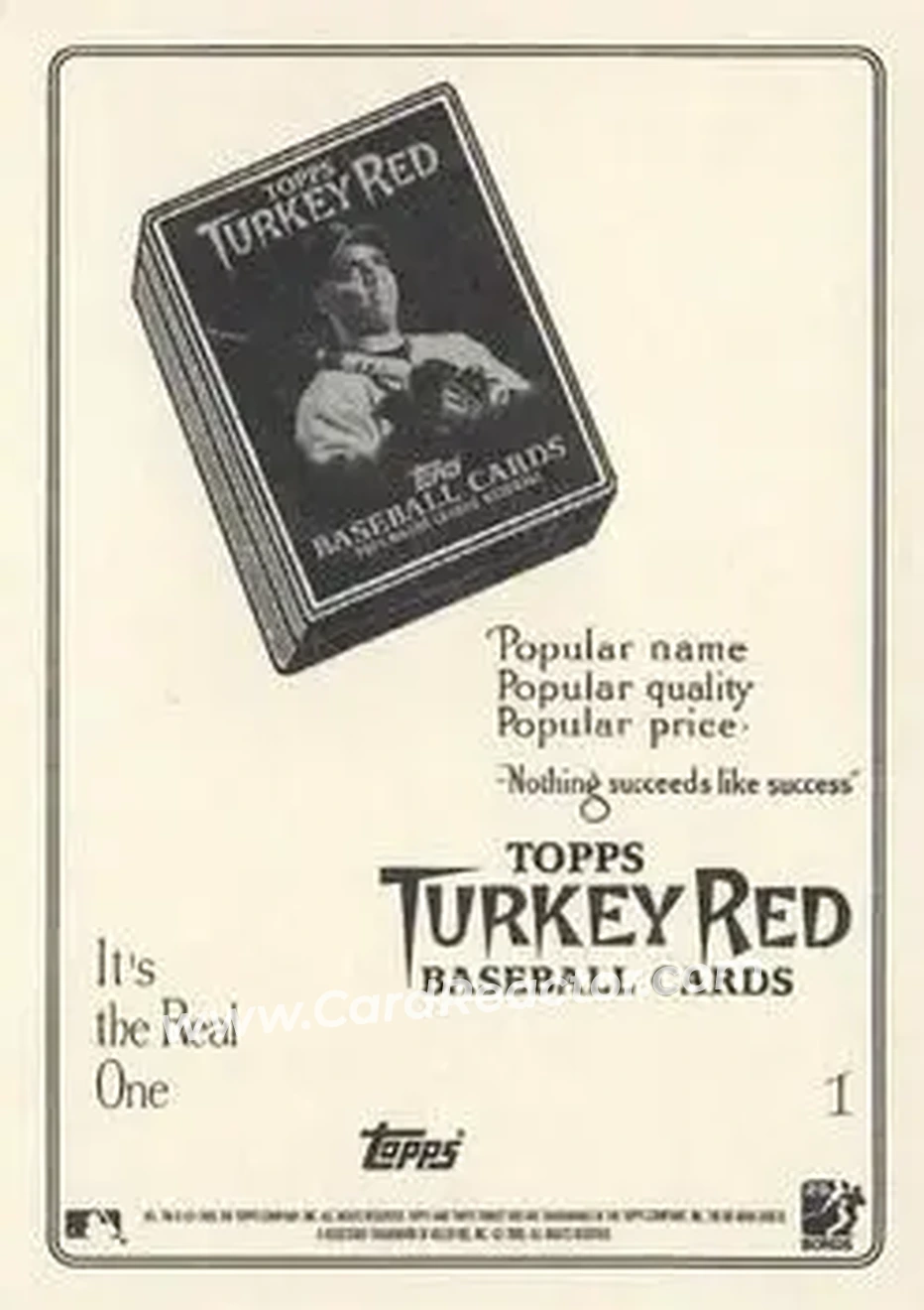 2005 Topps Turkey Red #1a - Barry Bonds - San Francisco Giants - Back 2005 Topps Turkey Red #1a - Barry Bonds - San Francisco Giants - Back