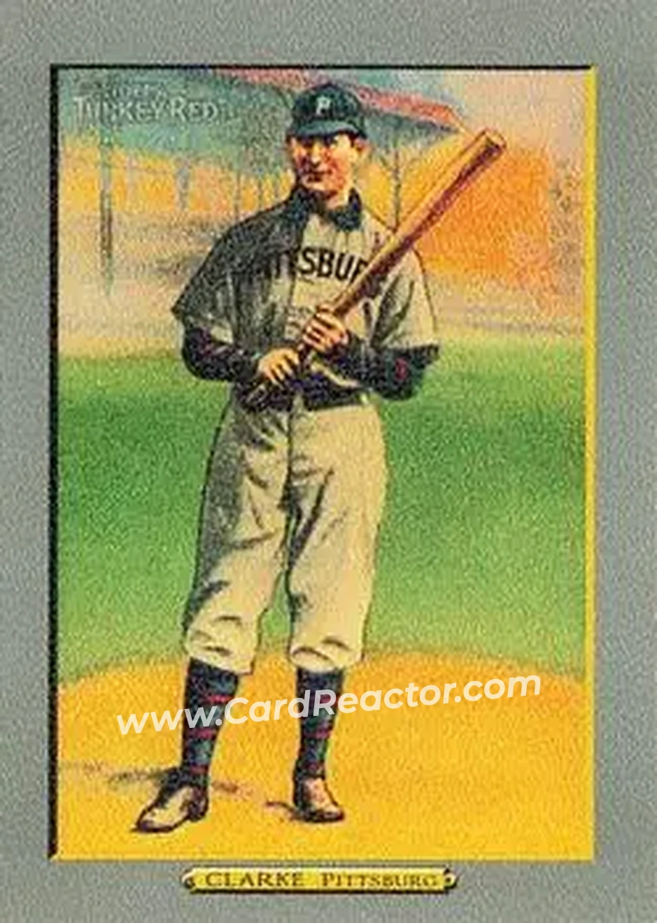 2005 Topps Turkey Red #8 - Fred Clarke - Pittsburgh Pirates - Front 2005 Topps Turkey Red #8 - Fred Clarke - Pittsburgh Pirates - Front