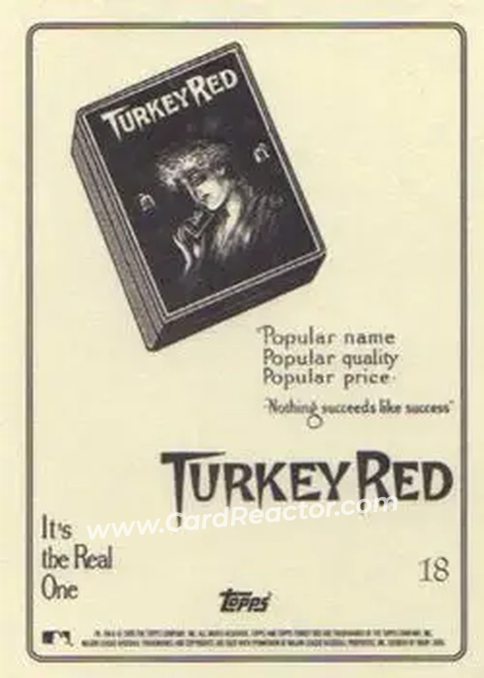 2005 Topps Turkey Red #18 - Hughie Jennings - Detroit Tigers - Back 2005 Topps Turkey Red #18 - Hughie Jennings - Detroit Tigers - Back