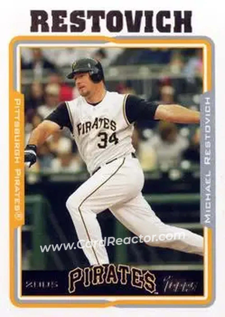 2005 Topps Updates & Highlights #UH17 - Michael Restovich - Pittsburgh Pirates - Front