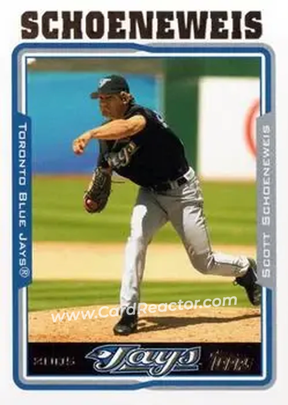 2005 Topps Updates & Highlights #UH26 - Scott Schoeneweis - Toronto Blue Jays - Front