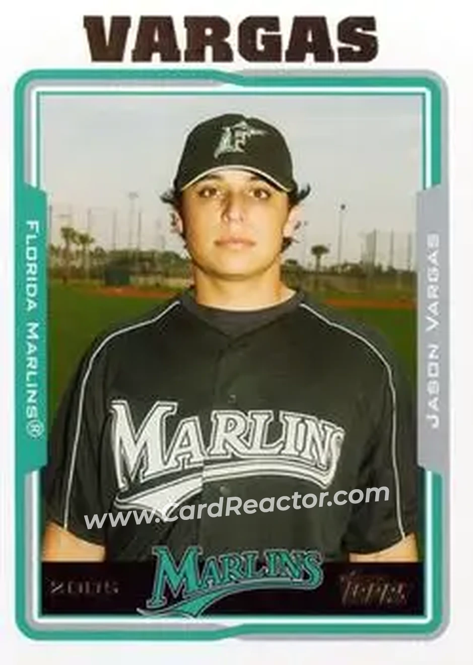 2005 Topps Updates & Highlights #UH28 - Jason Vargas - Florida Marlins - Front 2005 Topps Updates & Highlights #UH28 - Jason Vargas - Florida Marlins - Front