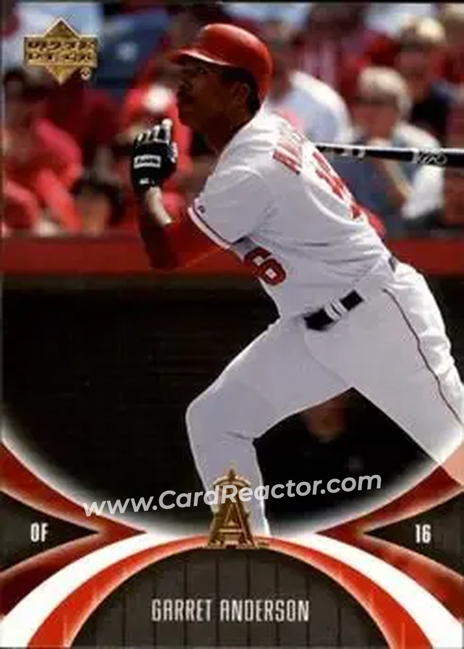 2005 UD Mini Jersey Collection #1 - Garret Anderson - Los Angeles Angels - Front 2005 UD Mini Jersey Collection #1 - Garret Anderson - Los Angeles Angels - Front