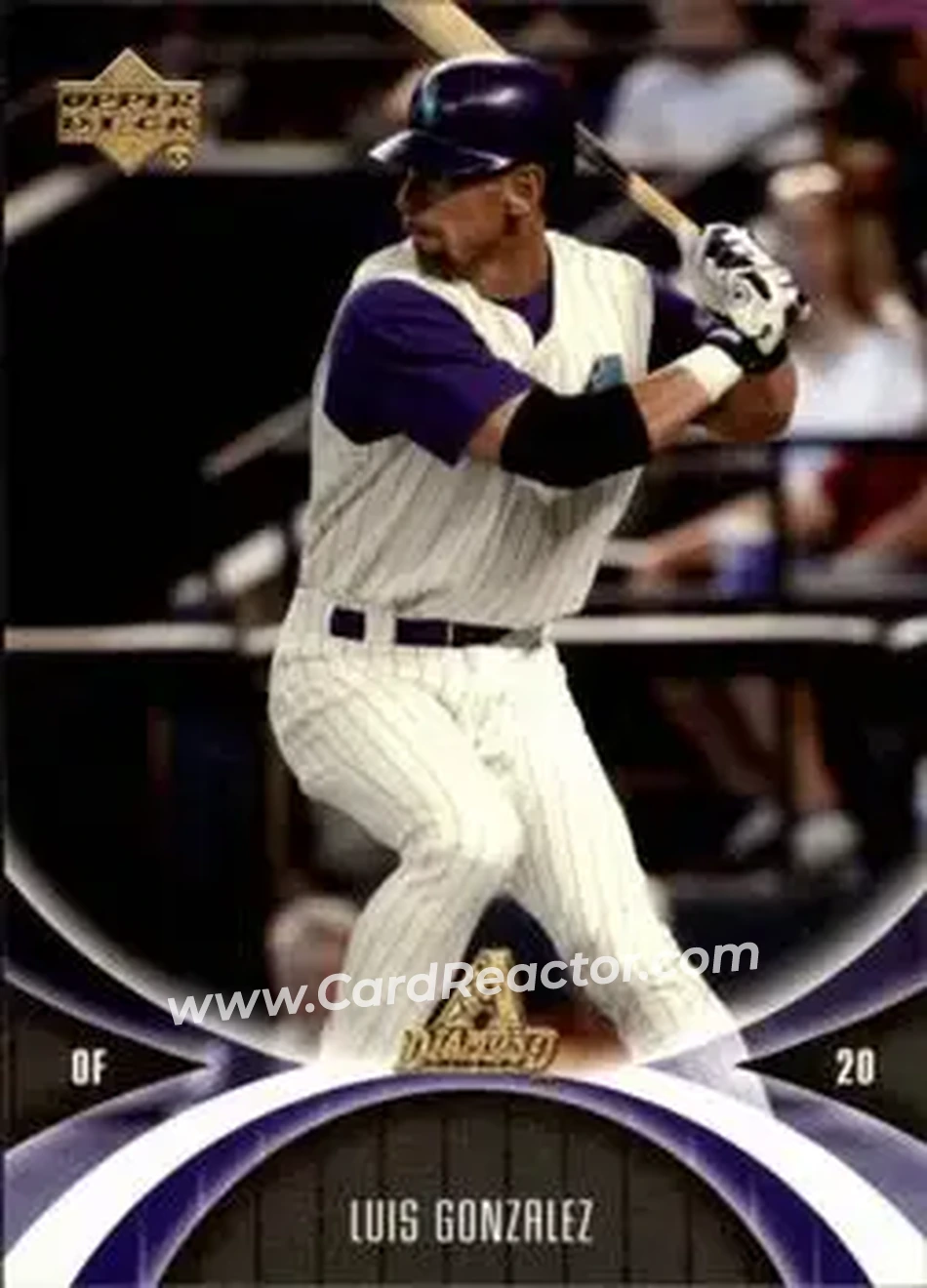 2005 UD Mini Jersey Collection #3 - Luis Gonzalez - Arizona Diamondbacks - Front