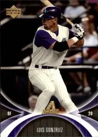 2005 UD Mini Jersey Collection #3 - Luis Gonzalez - Arizona Diamondbacks
