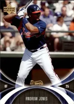 2005 UD Mini Jersey Collection #6 - Andruw Jones - Atlanta Braves