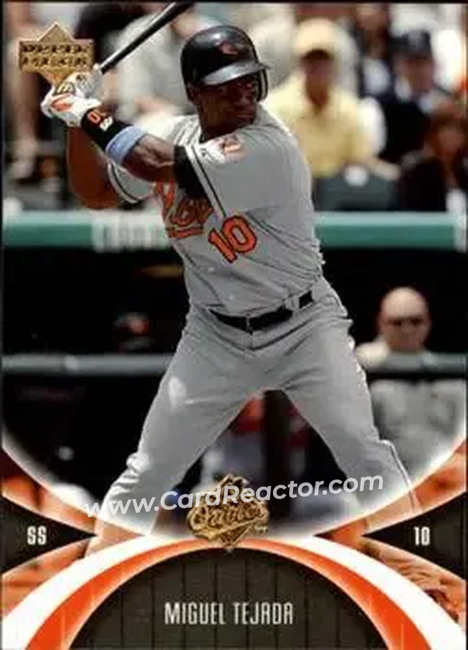 2005 UD Mini Jersey Collection #10 - Miguel Tejada - Baltimore Orioles - Front