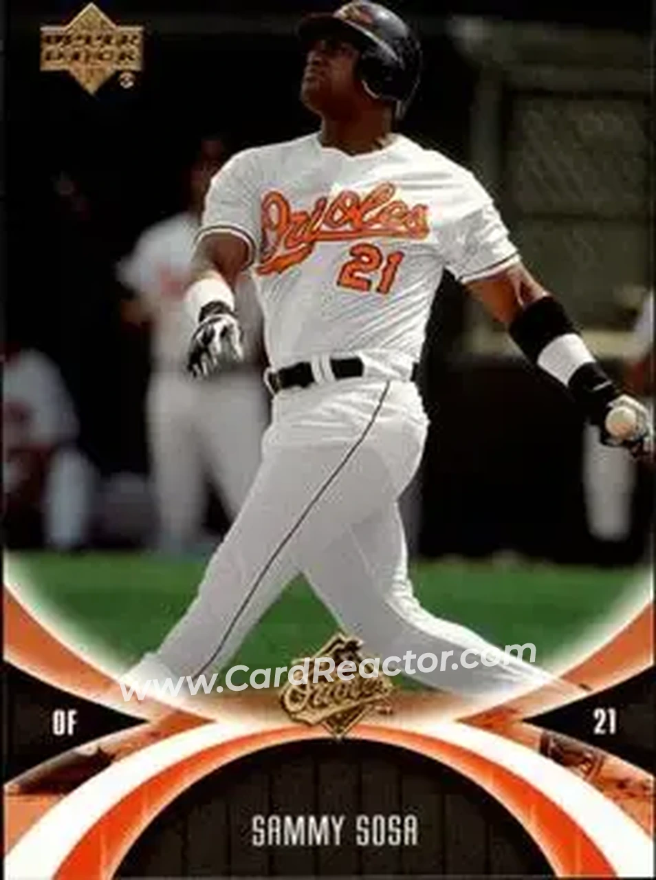 2005 UD Mini Jersey Collection #11 - Sammy Sosa - Baltimore Orioles - Front
