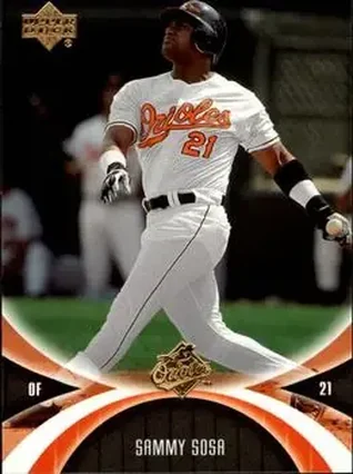 2005 UD Mini Jersey Collection #11 - Sammy Sosa - Baltimore Orioles