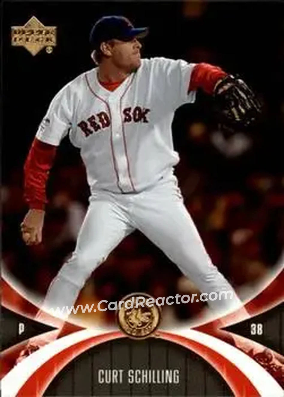 2005 UD Mini Jersey Collection #12 - Curt Schilling - Boston Red Sox - Front