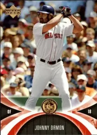 2005 UD Mini Jersey Collection #14 - Johnny Damon - Boston Red Sox