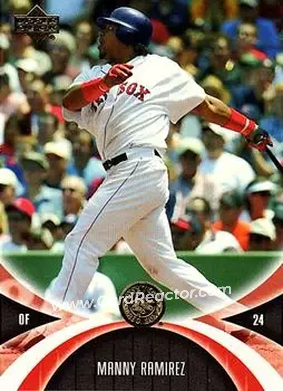 2005 UD Mini Jersey Collection #15 - Manny Ramirez - Boston Red Sox - Front