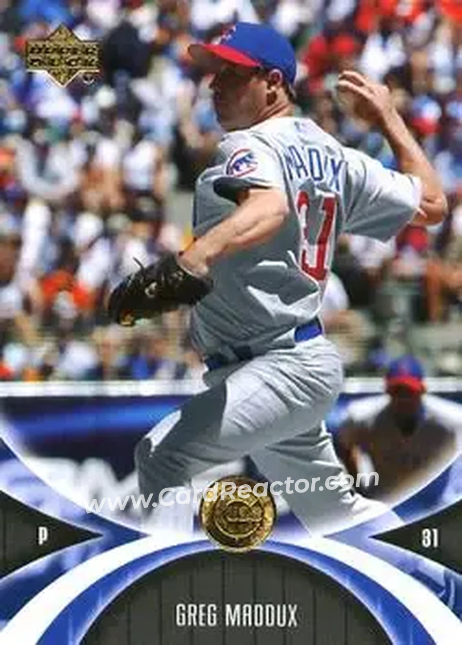 2005 UD Mini Jersey Collection #16 - Greg Maddux - Chicago Cubs - Front