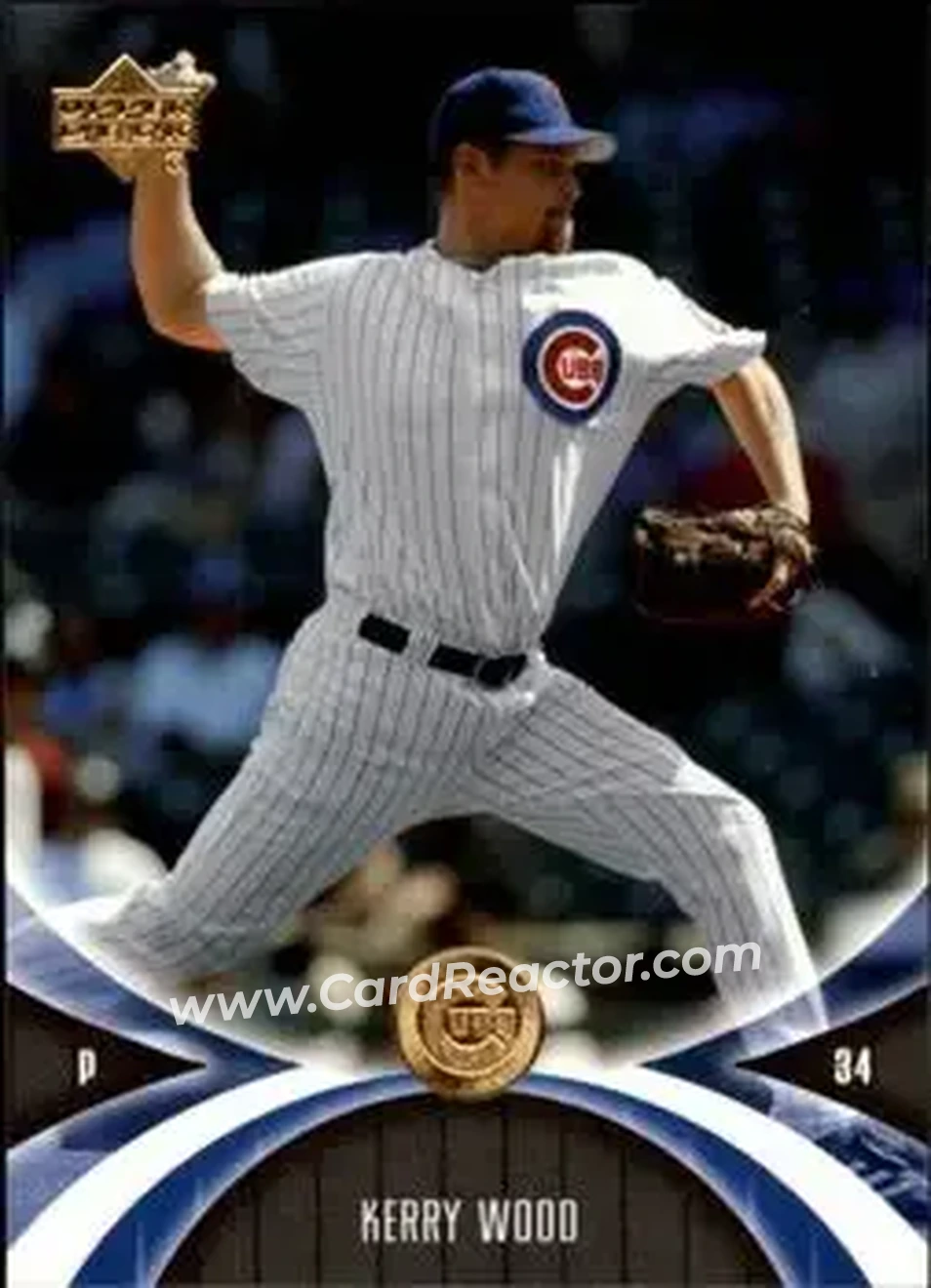2005 UD Mini Jersey Collection #17 - Kerry Wood - Chicago Cubs - Front