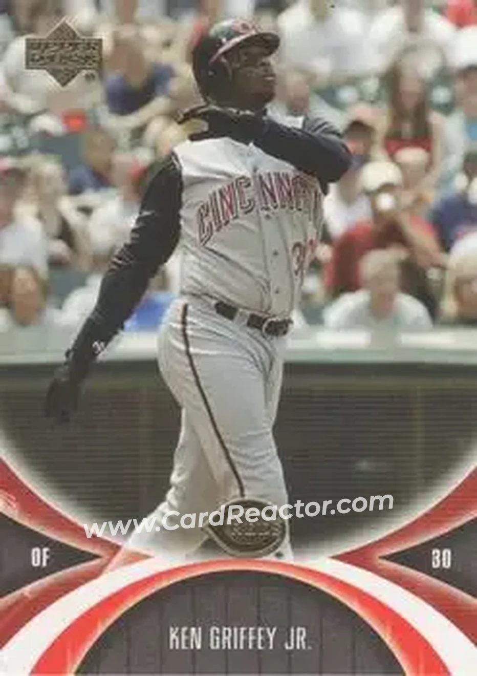 2005 UD Mini Jersey Collection #22 - Ken Griffey Jr. - Cincinnati Reds - Front 2005 UD Mini Jersey Collection #22 - Ken Griffey Jr. - Cincinnati Reds - Front