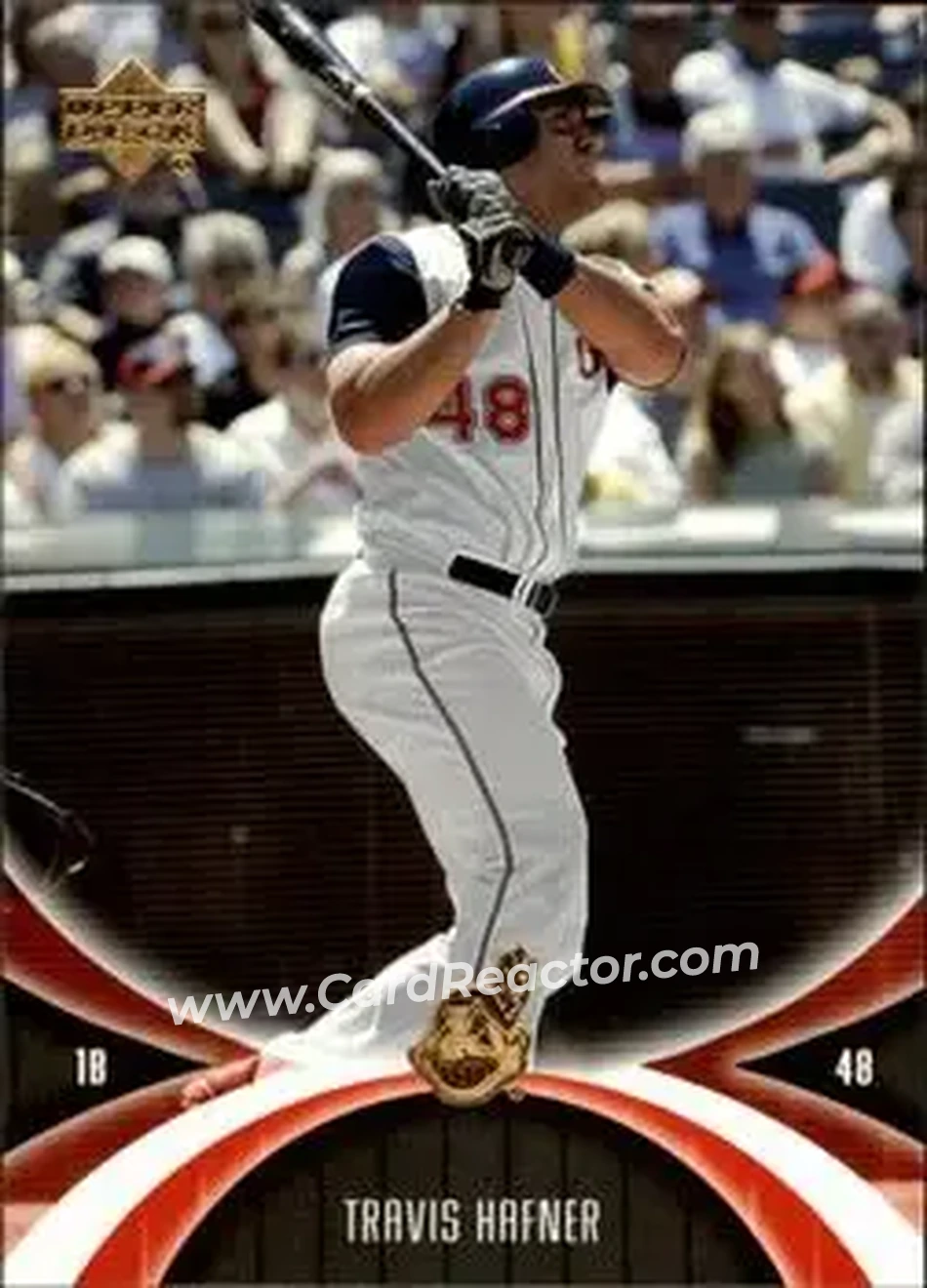 2005 UD Mini Jersey Collection #23 - Travis Hafner - Cleveland Indians - Front