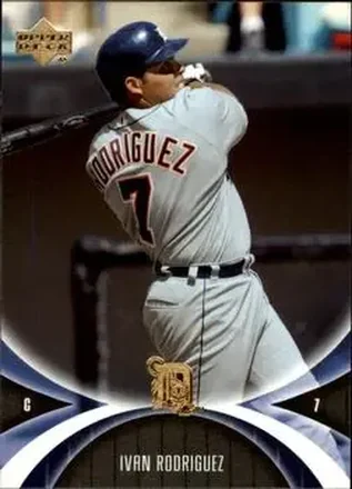 2005 UD Mini Jersey Collection #26 - Ivan Rodriguez - Detroit Tigers