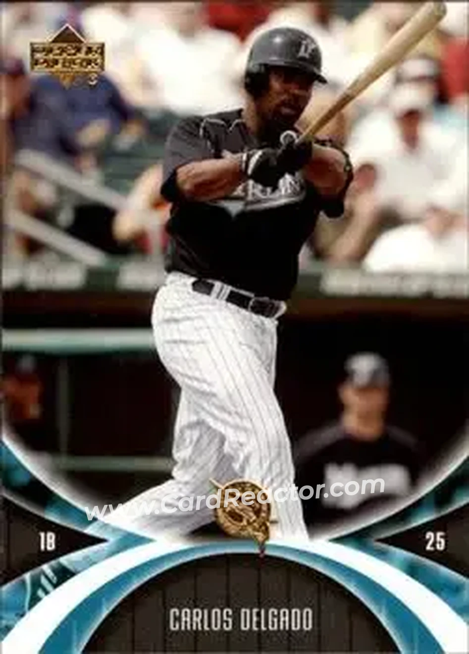 2005 UD Mini Jersey Collection #28 - Carlos Delgado - Florida Marlins - Front