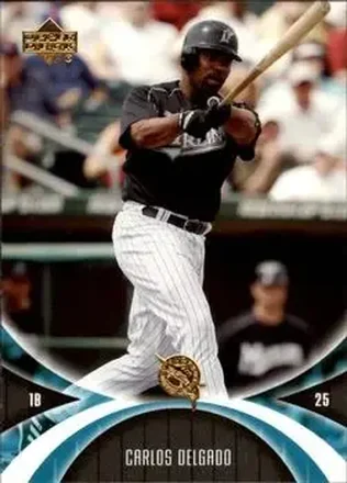 2005 UD Mini Jersey Collection #28 - Carlos Delgado - Florida Marlins