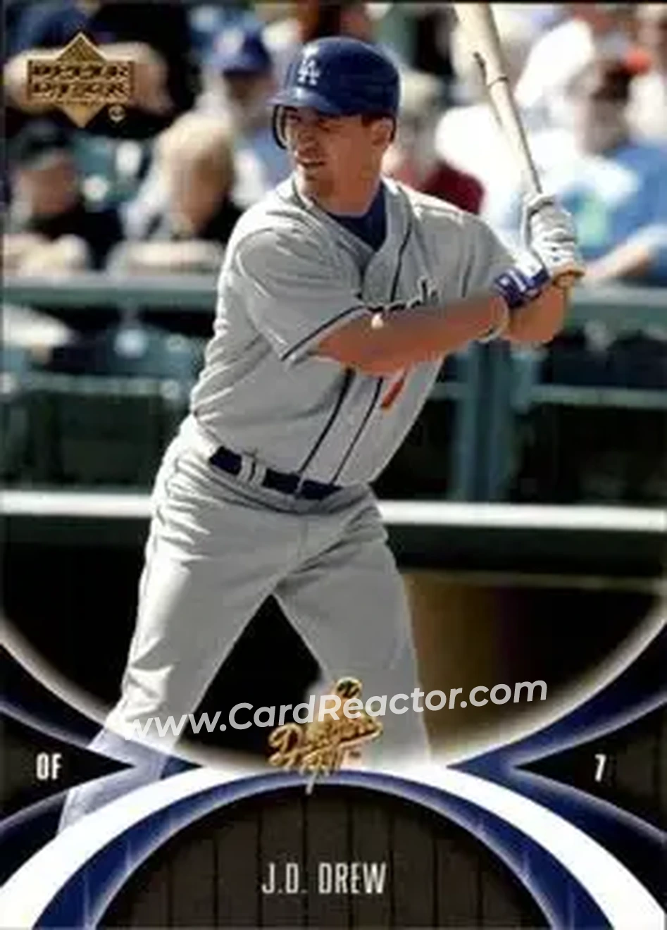 2005 UD Mini Jersey Collection #36 - J.D. Drew - Los Angeles Dodgers - Front