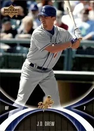 2005 UD Mini Jersey Collection #36 - J.D. Drew - Los Angeles Dodgers