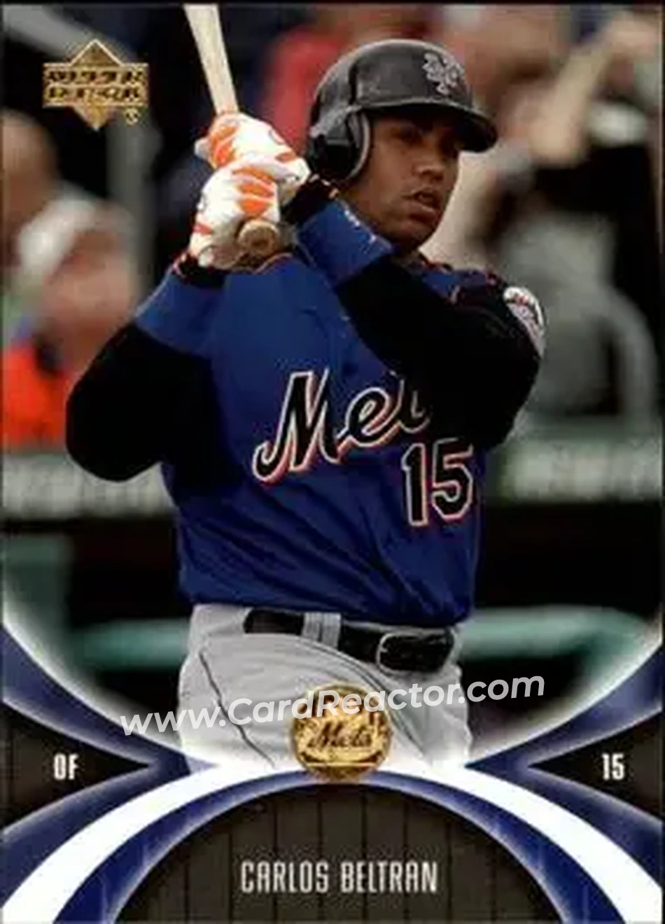 2005 UD Mini Jersey Collection #40 - Carlos Beltran - New York Mets - Front 2005 UD Mini Jersey Collection #40 - Carlos Beltran - New York Mets - Front