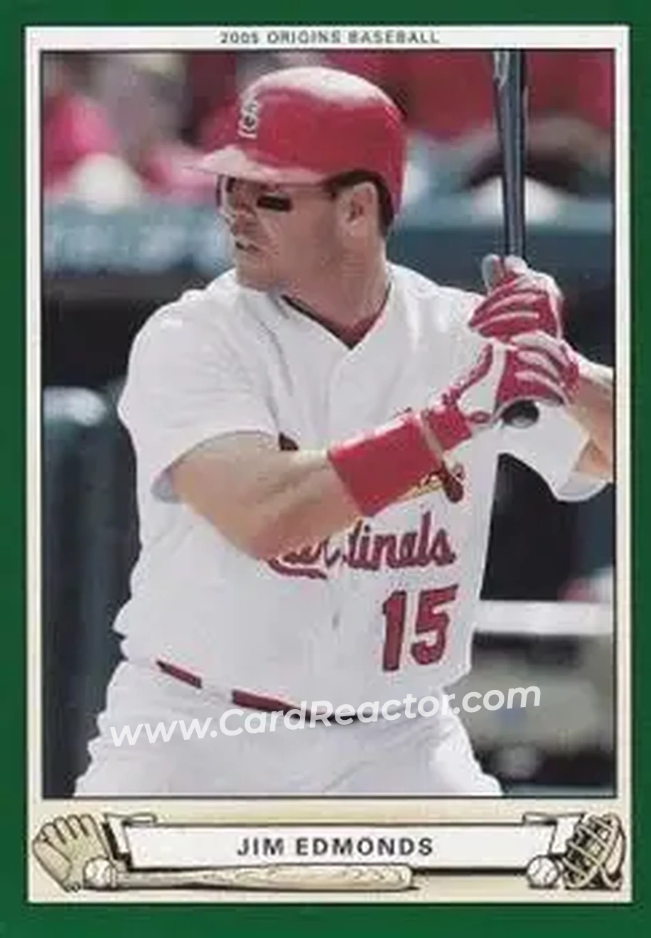 2005 UD Origins #1 - Jim Edmonds - St. Louis Cardinals - Front 2005 UD Origins #1 - Jim Edmonds - St. Louis Cardinals - Front