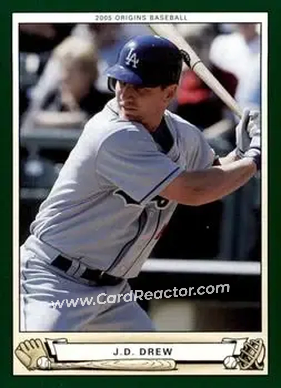 2005 UD Origins #3 - J.D. Drew - Los Angeles Dodgers - Front