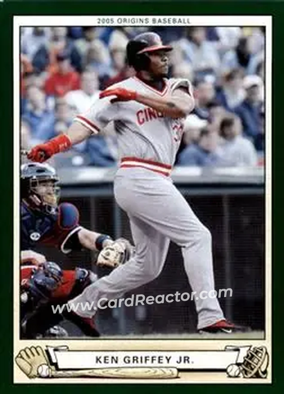 2005 UD Origins #9 - Ken Griffey Jr. - Cincinnati Reds - Front 2005 UD Origins #9 - Ken Griffey Jr. - Cincinnati Reds - Front