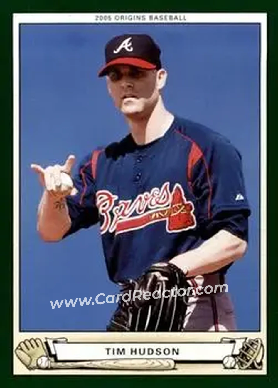 2005 UD Origins #18 - Tim Hudson - Atlanta Braves - Front 2005 UD Origins #18 - Tim Hudson - Atlanta Braves - Front