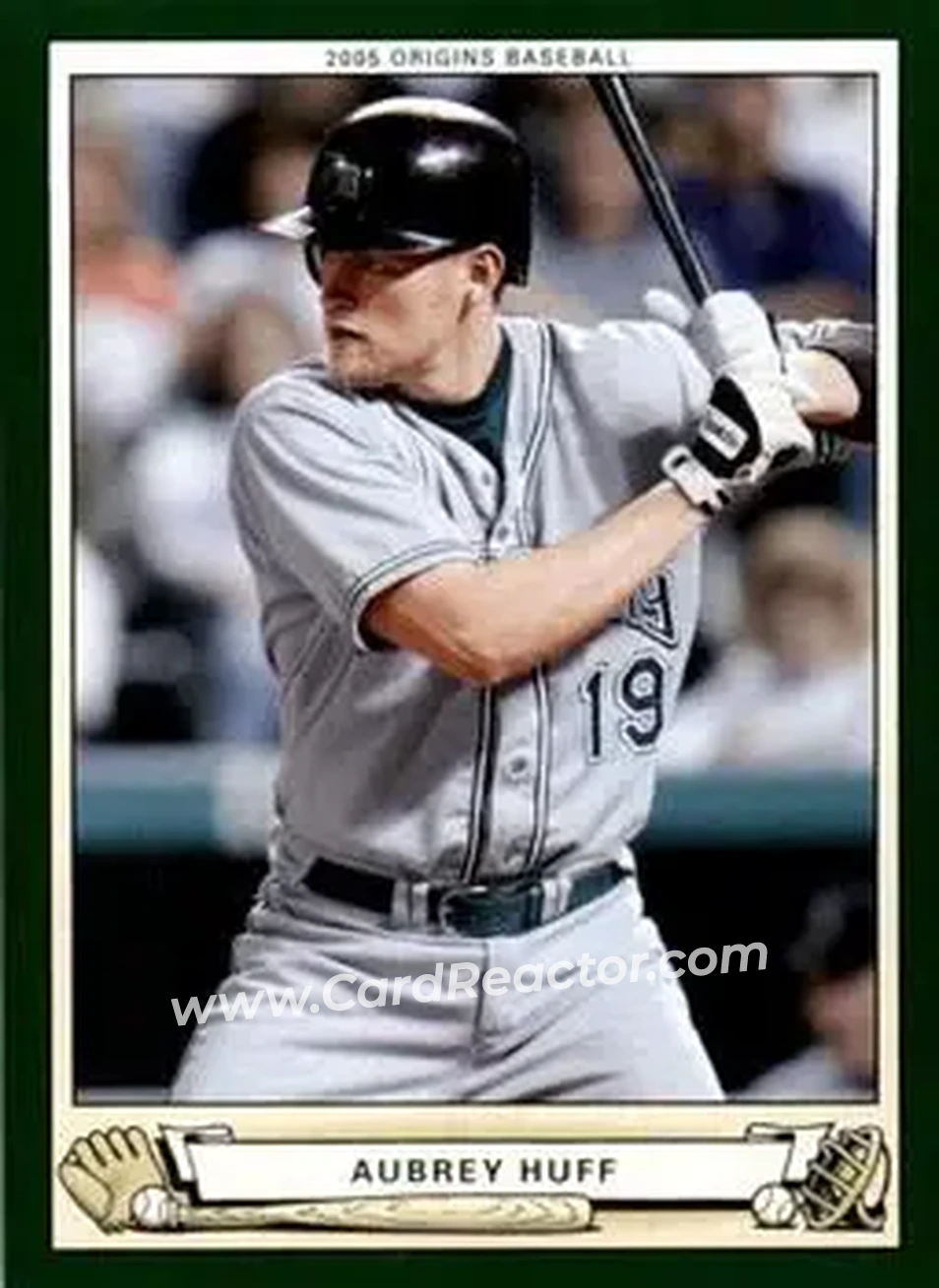2005 UD Origins #27 - Aubrey Huff - Tampa Bay Devil Rays - Front